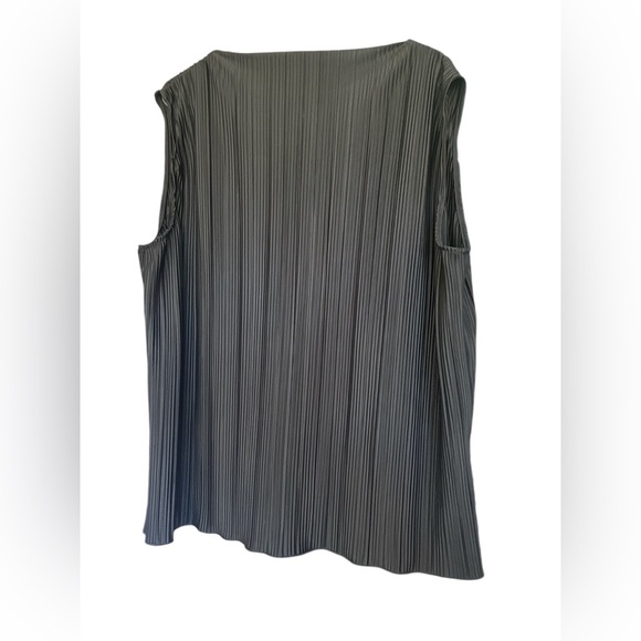 Rafaella LINED PLISSE TOP Black Size Large - Picture 3 of 8